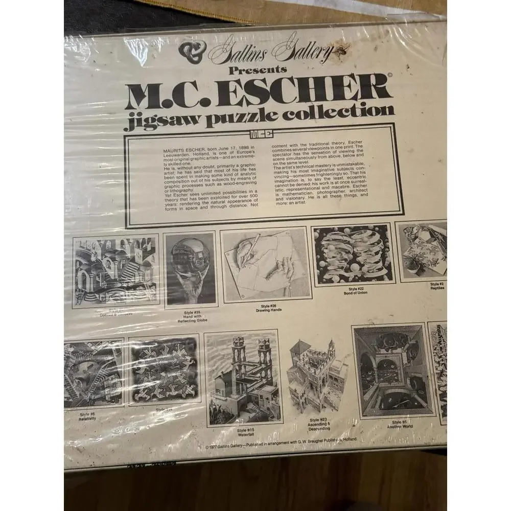 VTG M.C. Escher Jigsaw Puzzle Collection - Three Worlds - Sealed - Picture 4 of 5